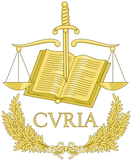 Logo van het Europese Hof van Justitie, bron: https://commons.wikimedia.org/wiki/File:Emblem_of_the_Court_of_Justice_of_the_European_Union.svg