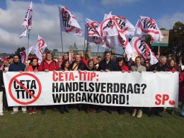 Demonstratie tegen CETA en TTIP