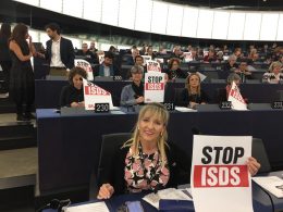 Stop ISDS campagne in het Europese Parlement, 13 februari 2019